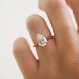 1.5 CT Pear Solitaire Moissanite Engagement Ring