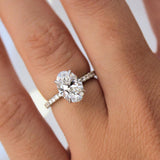 Oval Lab Grown Diamond Pave Style Engagement Ring