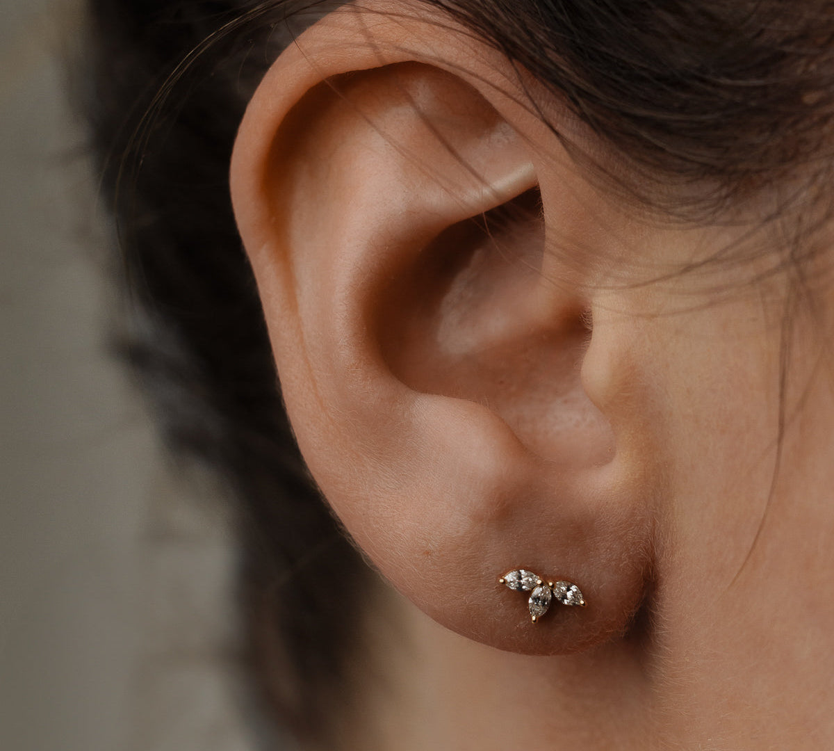 0.30 TCW Marquise Cut Moissanite Stud Earrings