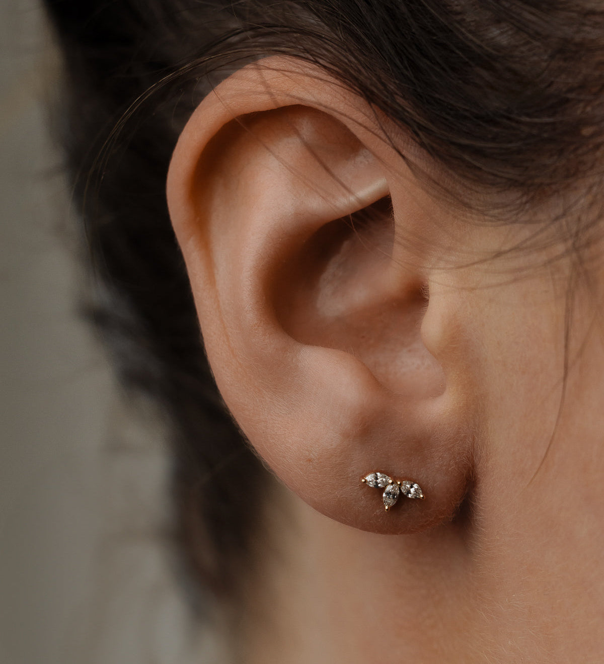 0.30 TCW Marquise Cut Moissanite Stud Earrings