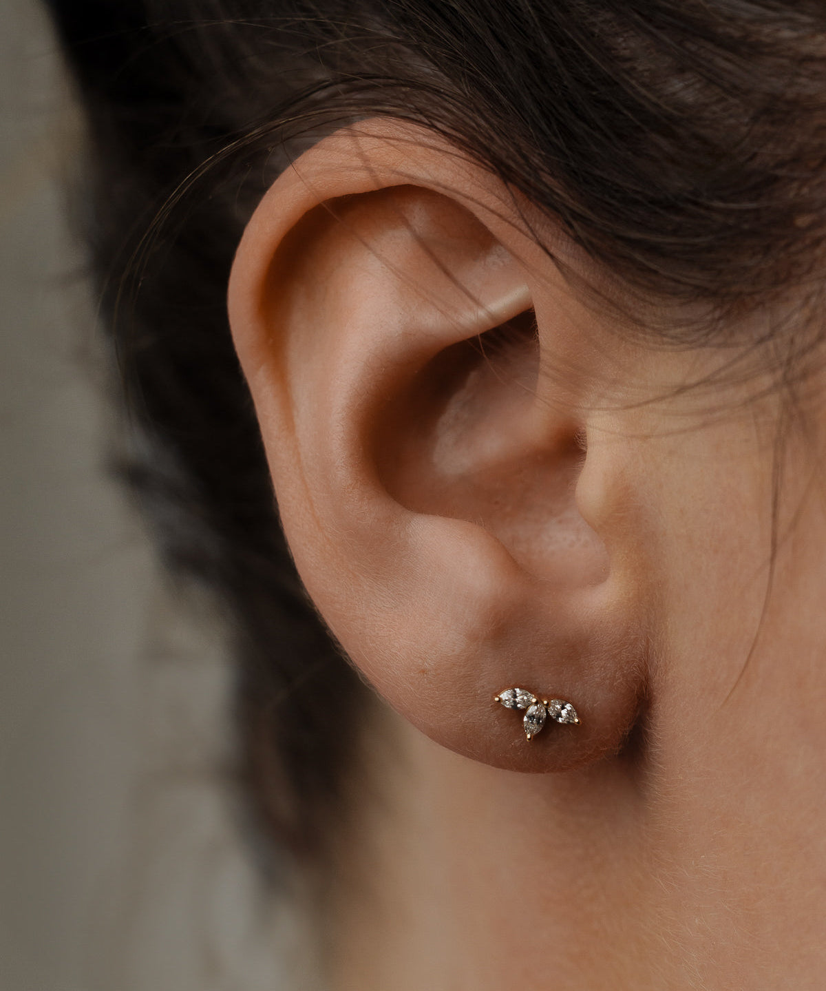 0.30 TCW Marquise Cut Moissanite Stud Earrings