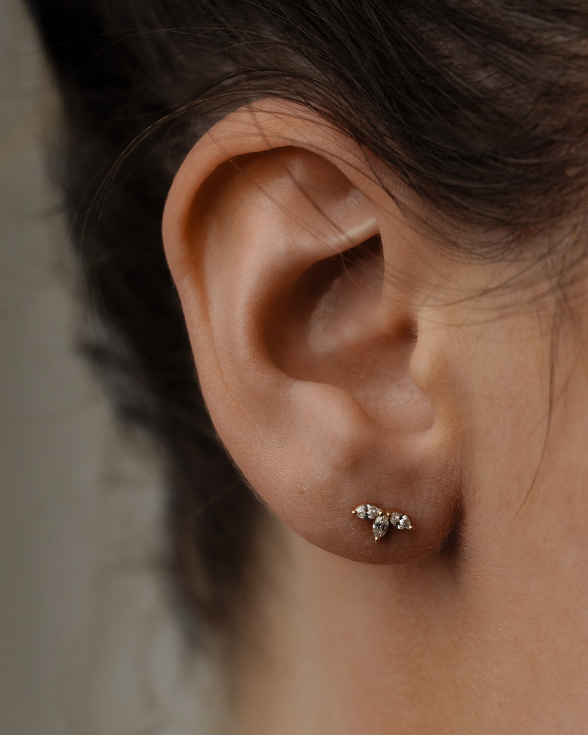 0.30 TCW Marquise Cut Moissanite Stud Earrings