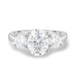 1.68 CT Oval Three Stone Lab Grown Diamond Engagement Ring