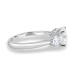 1.68 CT Oval Three Stone Lab Grown Diamond Engagement Ring