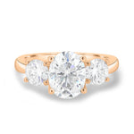 1.68 CT Oval Three Stone Lab Grown Diamond Engagement Ring