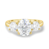 1.68 CT Oval Three Stone Lab Grown Diamond Engagement Ring