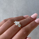 1.68 CT Oval Three Stone Lab Grown Diamond Engagement Ring