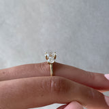 1.68 CT Oval Three Stone Lab Grown Diamond Engagement Ring