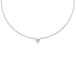 0.7 CT Heart Solitaire Lab Grown Diamond Necklace