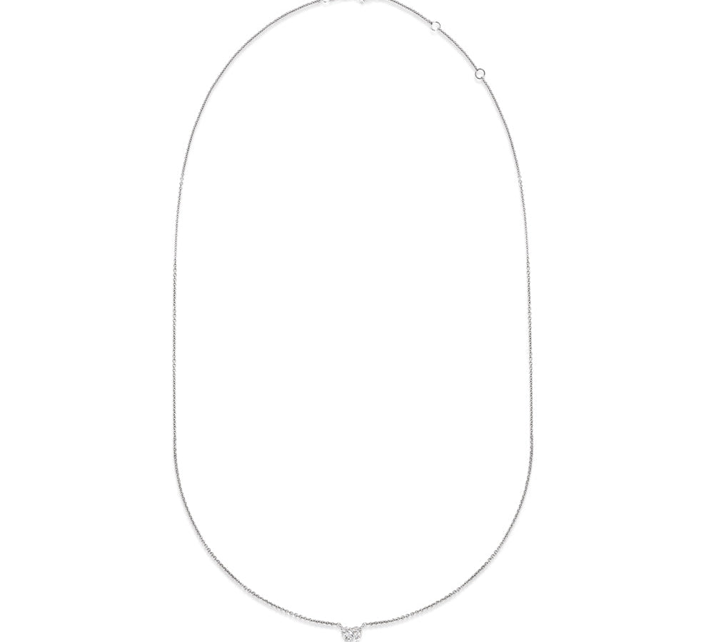 0.7 CT Heart Solitaire Lab Grown Diamond Necklace