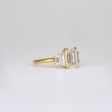 Emerald Lab Grown Diamond Five Stone Engagement Ring