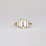 Emerald Lab Grown Diamond Five Stone Engagement Ring