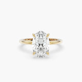 Bezel Emerald Lab Grown Diamond Engagement Ring: 2 CT