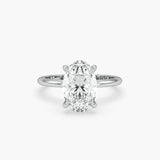 Bezel Emerald Lab Grown Diamond Engagement Ring: 2 CT