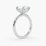 Bezel Emerald Lab Grown Diamond Engagement Ring: 2 CT