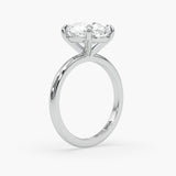 Bezel Emerald Lab Grown Diamond Engagement Ring: 2 CT