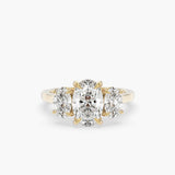 Bezel Emerald Lab Grown Diamond Engagement Ring: 2 CT