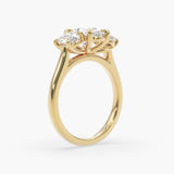 Bezel Emerald Lab Grown Diamond Engagement Ring: 2 CT