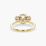 Bezel Emerald Lab Grown Diamond Engagement Ring: 2 CT