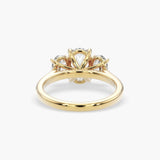 Bezel Emerald Lab Grown Diamond Engagement Ring: 2 CT