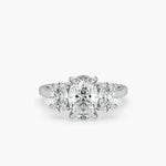 Bezel Emerald Lab Grown Diamond Engagement Ring: 2 CT