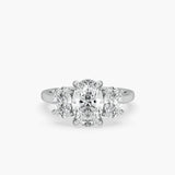 Bezel Emerald Lab Grown Diamond Engagement Ring: 2 CT