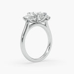 Bezel Emerald Lab Grown Diamond Engagement Ring: 2 CT