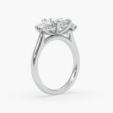 Bezel Emerald Lab Grown Diamond Engagement Ring: 2 CT