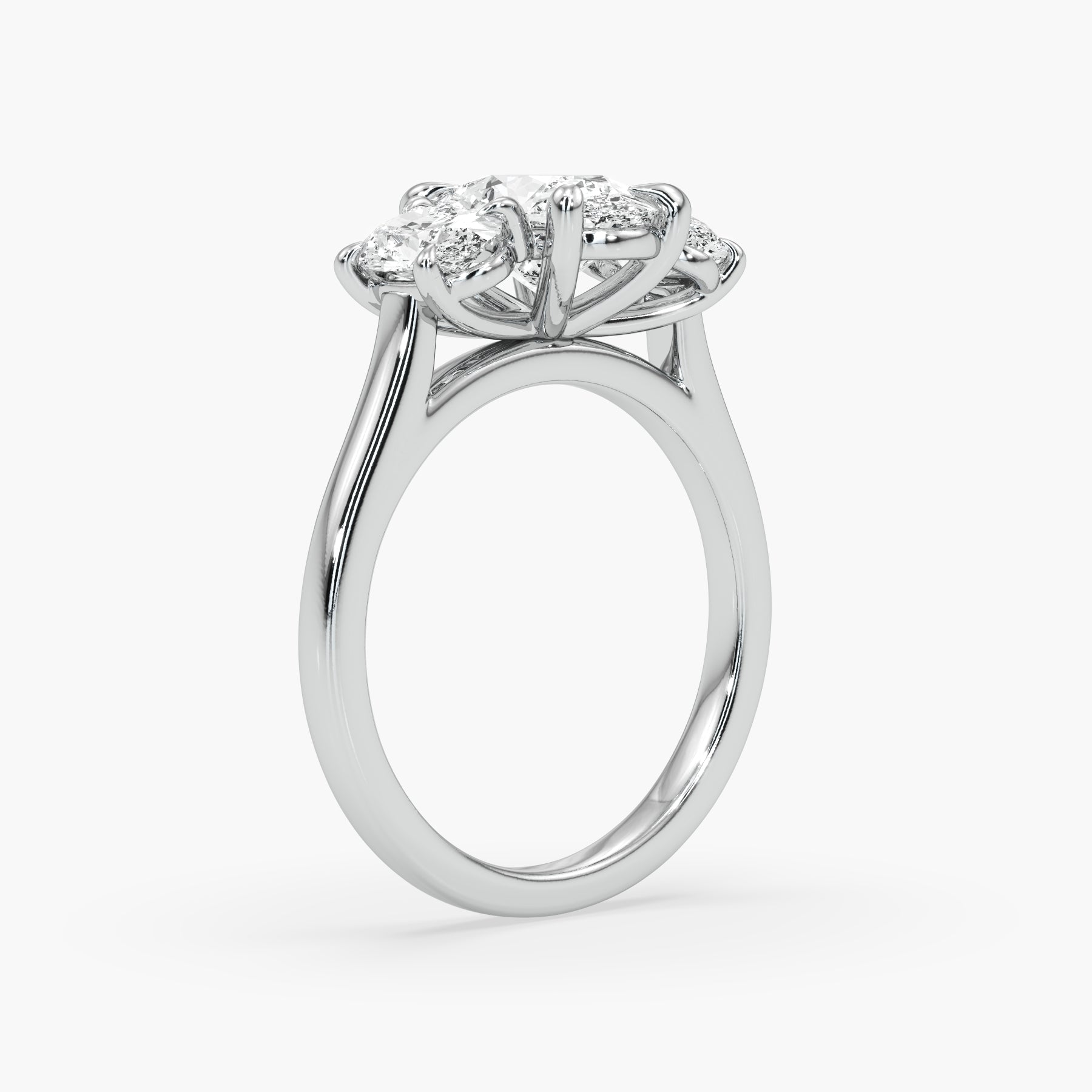 Bezel Emerald Lab Grown Diamond Engagement Ring: 2 CT