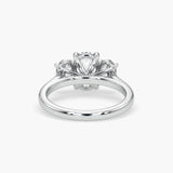 Bezel Emerald Lab Grown Diamond Engagement Ring: 2 CT