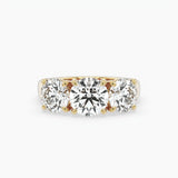 Bezel Emerald Lab Grown Diamond Engagement Ring: 2 CT