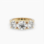 Bezel Emerald Lab Grown Diamond Engagement Ring: 2 CT
