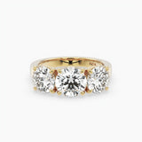 Bezel Emerald Lab Grown Diamond Engagement Ring: 2 CT