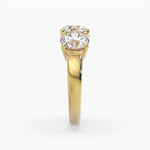 Bezel Emerald Lab Grown Diamond Engagement Ring: 2 CT