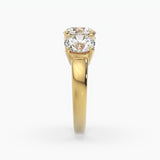 Bezel Emerald Lab Grown Diamond Engagement Ring: 2 CT