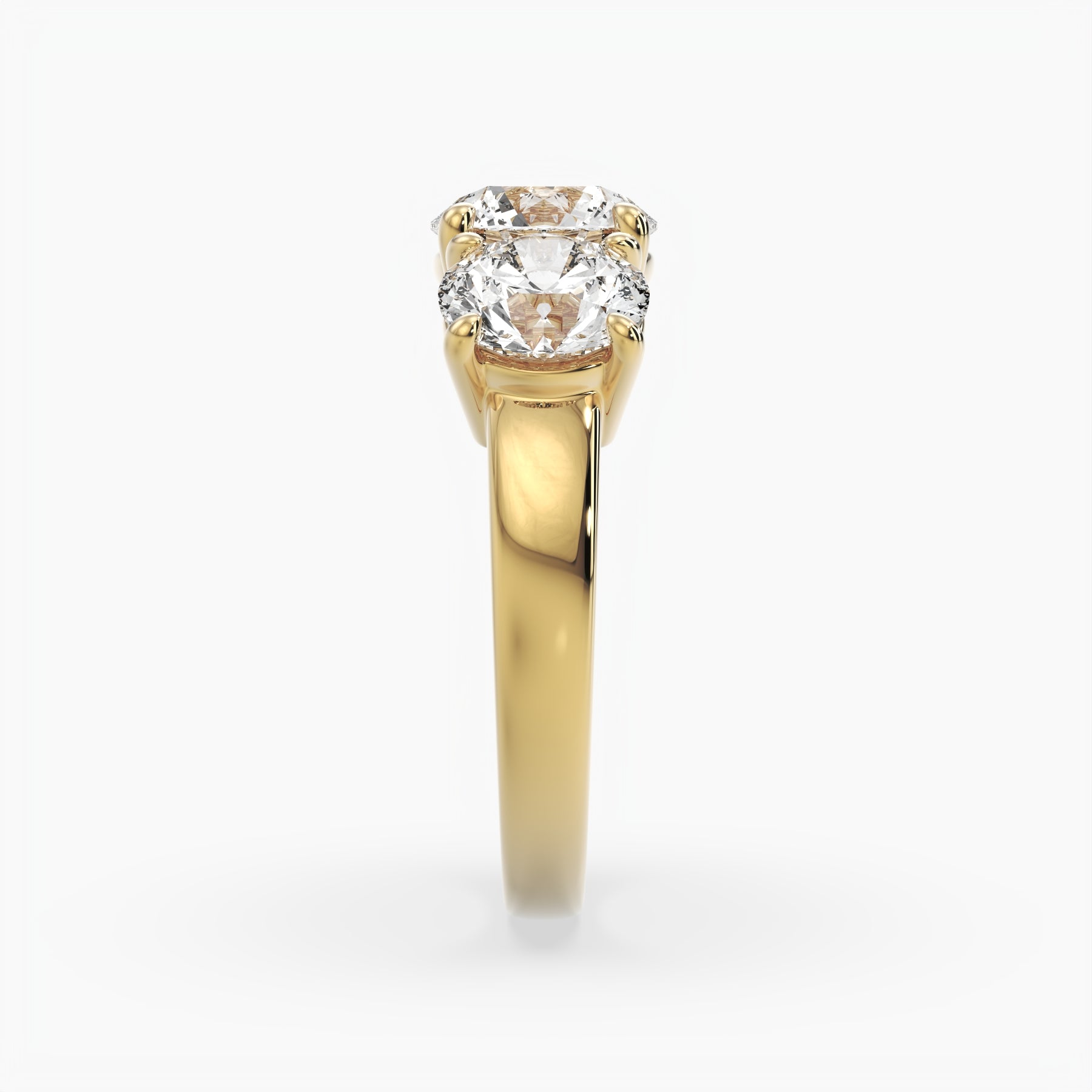 Bezel Emerald Lab Grown Diamond Engagement Ring: 2 CT