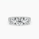 Bezel Emerald Lab Grown Diamond Engagement Ring: 2 CT