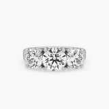 Bezel Emerald Lab Grown Diamond Engagement Ring: 2 CT