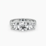 Bezel Emerald Lab Grown Diamond Engagement Ring: 2 CT