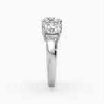 Bezel Emerald Lab Grown Diamond Engagement Ring: 2 CT