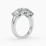 Bezel Emerald Lab Grown Diamond Engagement Ring: 2 CT