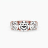 Bezel Emerald Lab Grown Diamond Engagement Ring: 2 CT