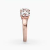 Bezel Emerald Lab Grown Diamond Engagement Ring: 2 CT