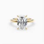 Bezel Emerald Lab Grown Diamond Engagement Ring: 2 CT