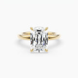 Bezel Emerald Lab Grown Diamond Engagement Ring: 2 CT