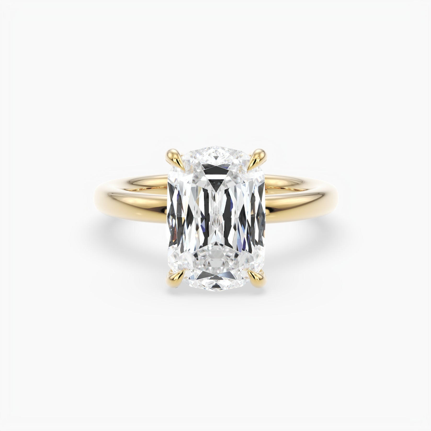 Bezel Emerald Lab Grown Diamond Engagement Ring: 2 CT