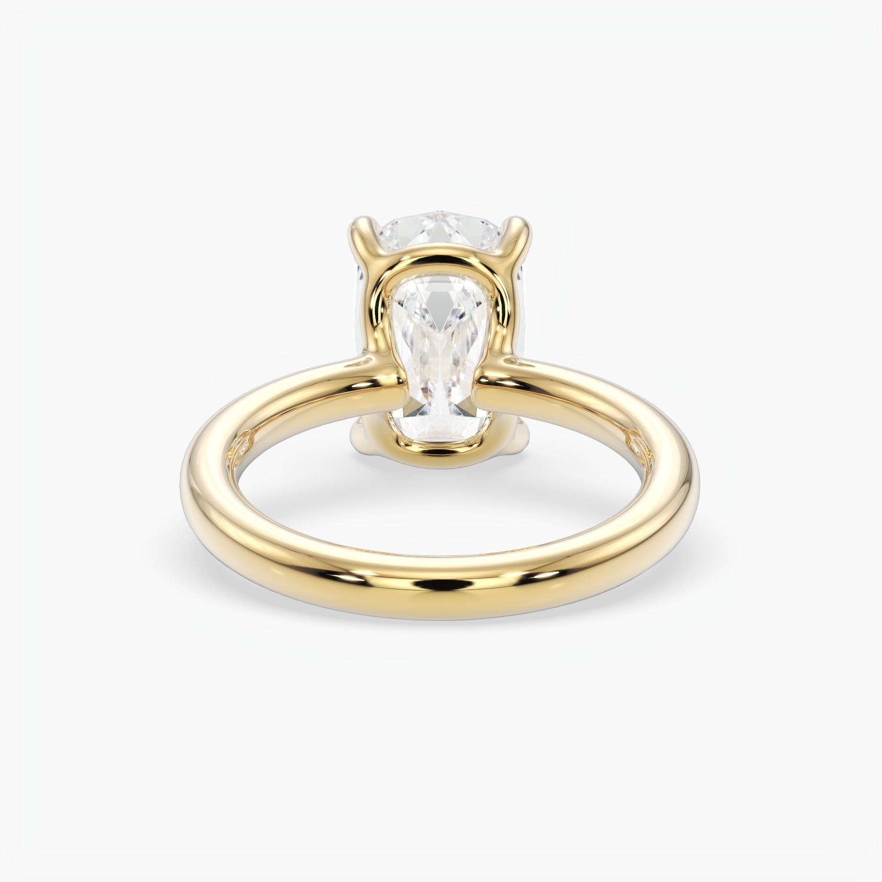 Bezel Emerald Lab Grown Diamond Engagement Ring: 2 CT