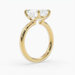 Bezel Emerald Lab Grown Diamond Engagement Ring: 2 CT