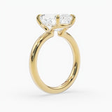 Bezel Emerald Lab Grown Diamond Engagement Ring: 2 CT