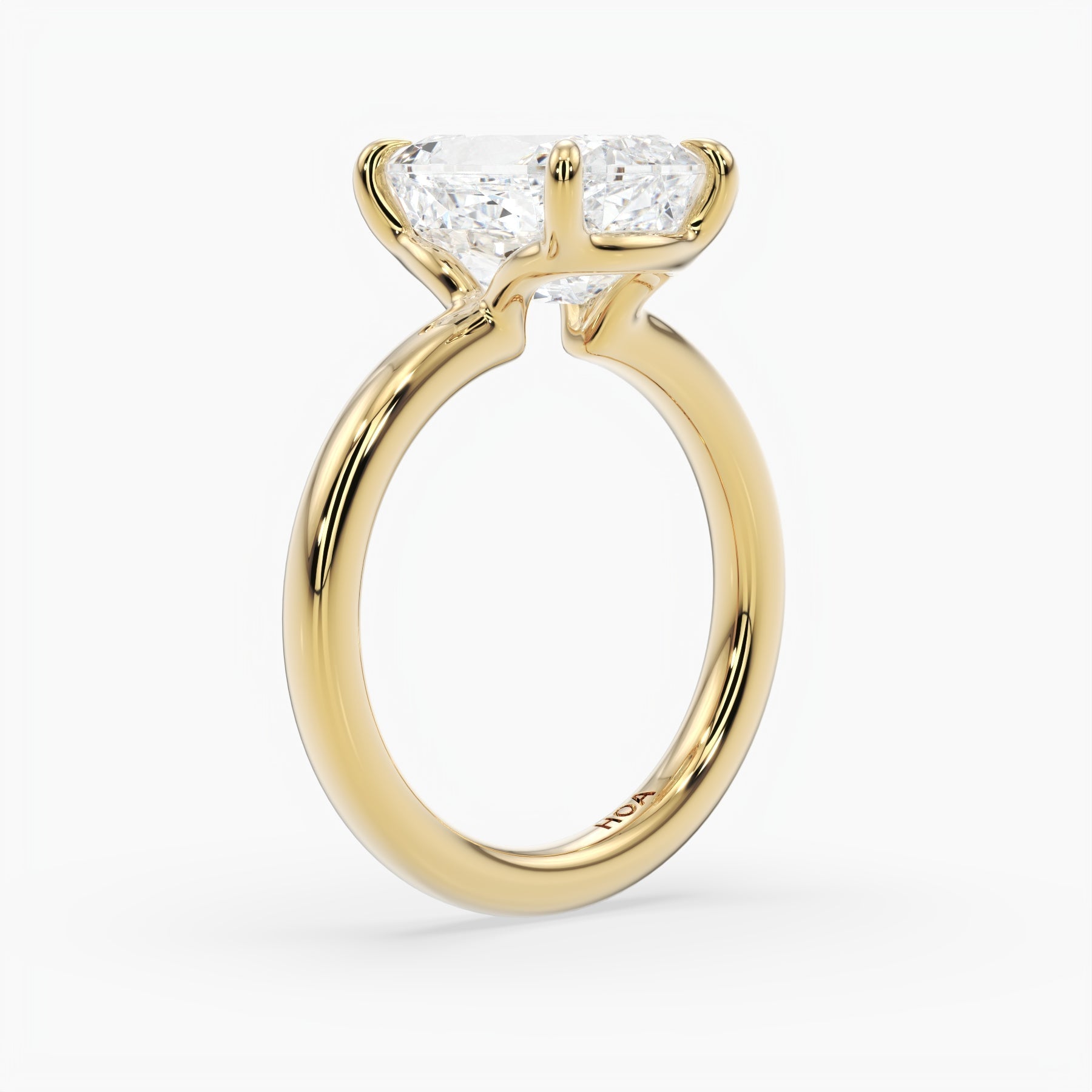 Bezel Emerald Lab Grown Diamond Engagement Ring: 2 CT
